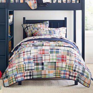Pottery Barn Kids Twin Quilt & Shams and 2 Blackout Curtain Panels